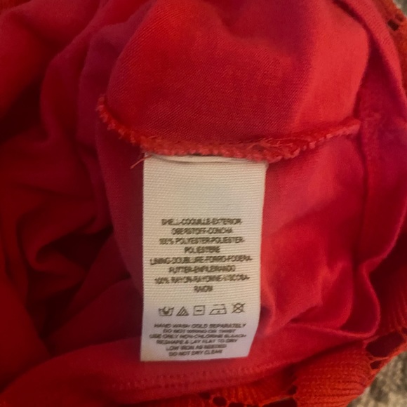 Free People red crocheted minidress small - Picture 5 of 5